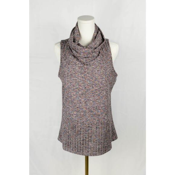 Cato Size 18/20W Blouse Sleeveless Cowl-Neck Knitted Multicolor - Picture 1 of 7